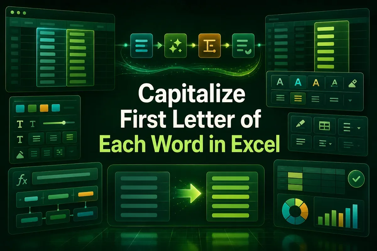 How to Capitalize First Letter of Each Word in Excel