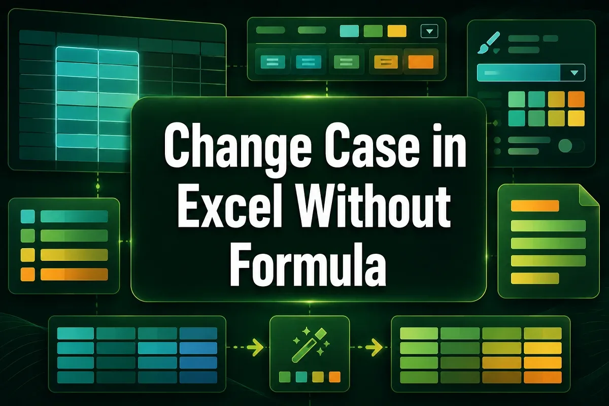 How to Change Case in Excel Without Formula (3 Different Ways)