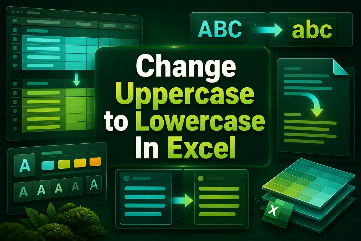 How to Change Uppercase to Lowercase In Excel (5 Easy Ways)