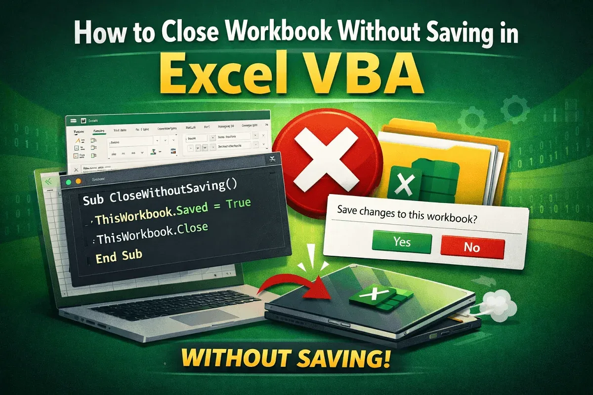 How to Close Workbook Without Saving in Excel VBA