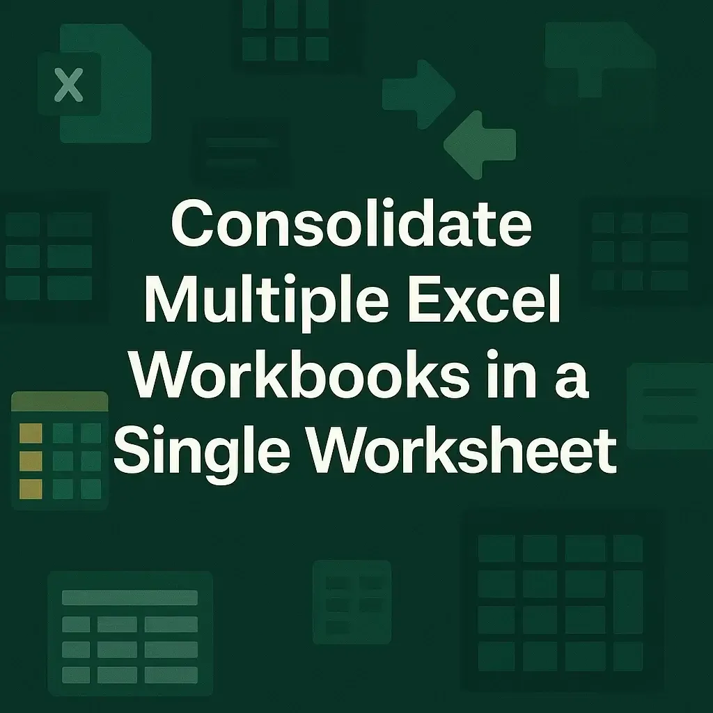 Consolidate Data from Multiple Workbooks in a Single Worksheet