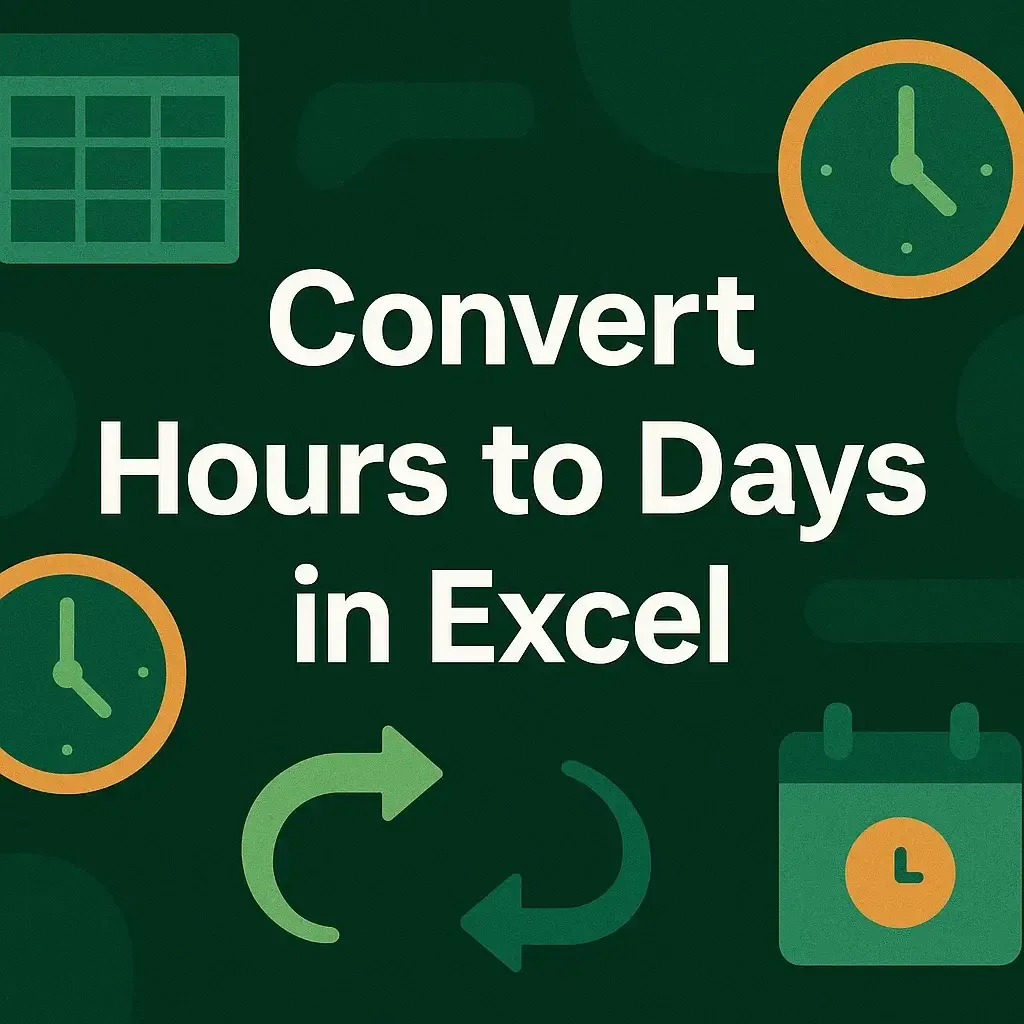 How to Convert Hours to Days in Excel (4 Simple Ways)