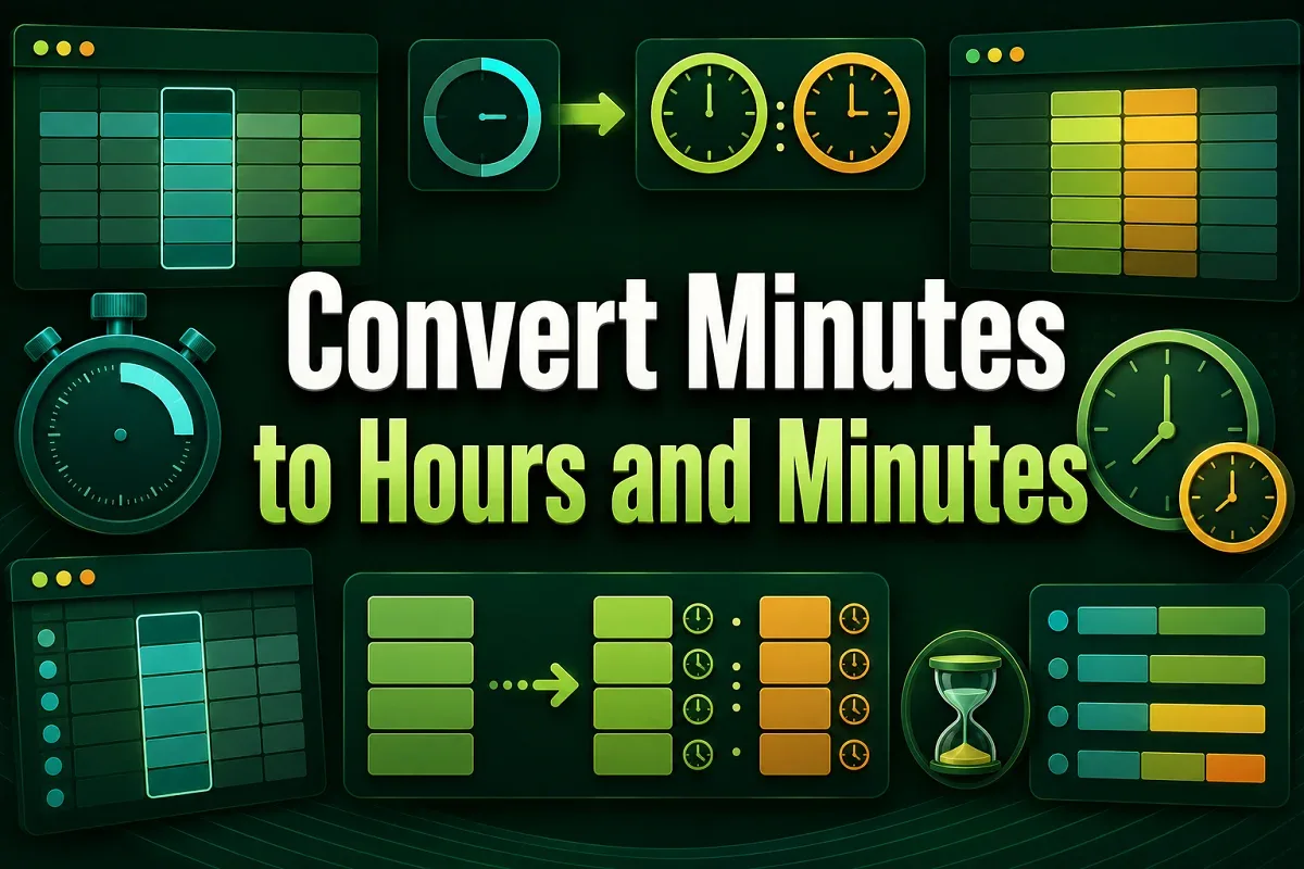 How to Convert Minutes to Hours and Minutes in Excel