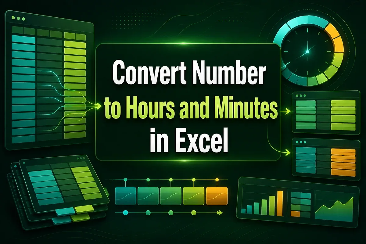 How to Convert Number to Hours and Minutes in Excel