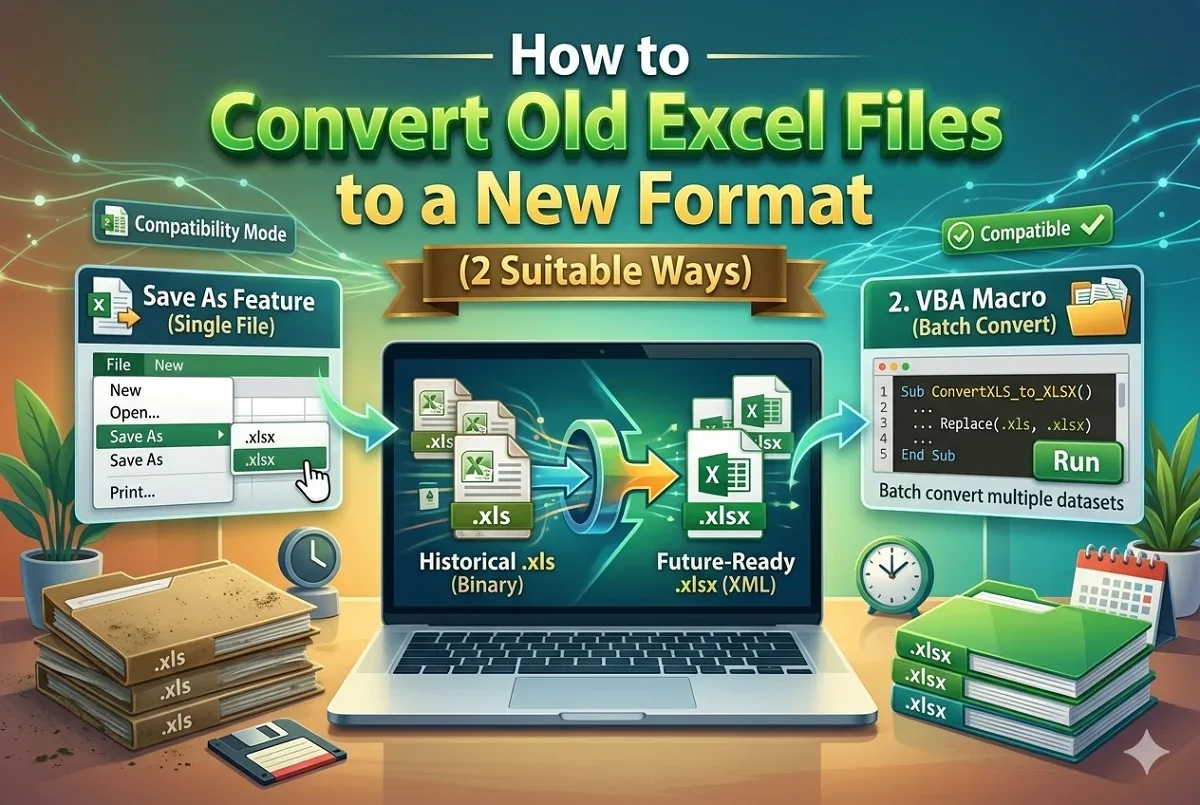 How to Convert Old Excel Files to a New Format (2 Suitable Ways)
