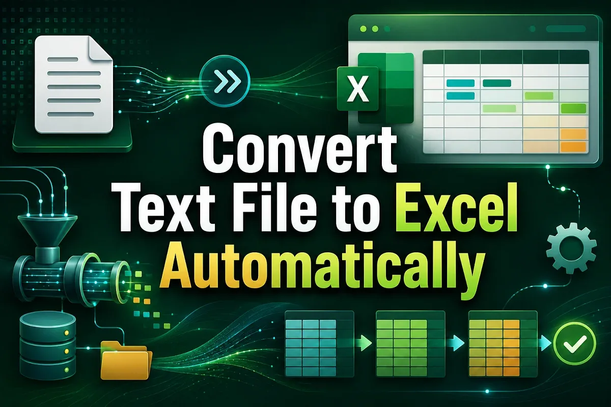 How to Convert Text File to Excel Automatically (5 Simple Ways)