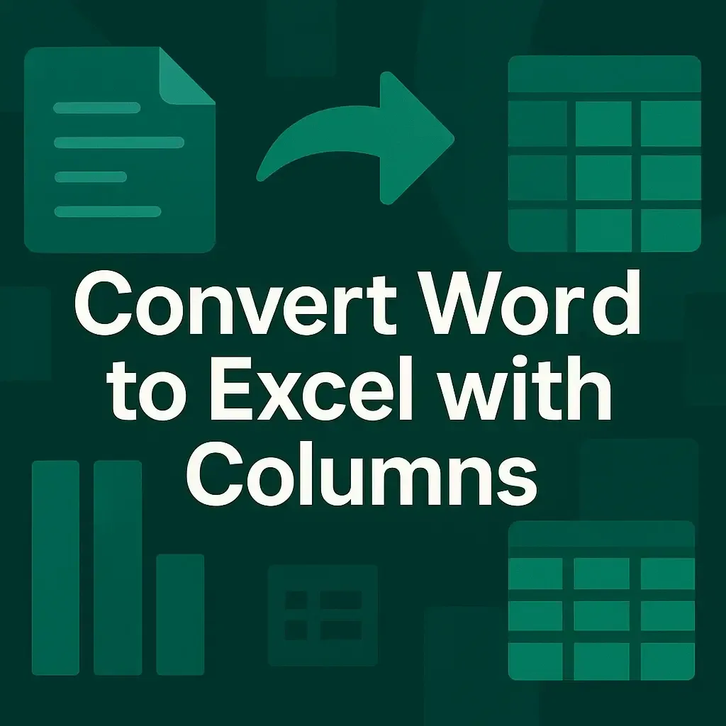 How to Convert Word to Excel with Columns (2 Suitable Ways)