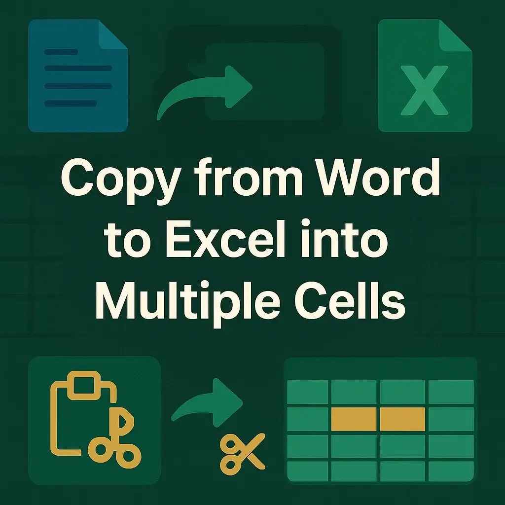 How to Copy from Word to Excel into Multiple Cells (3 Easy Ways)