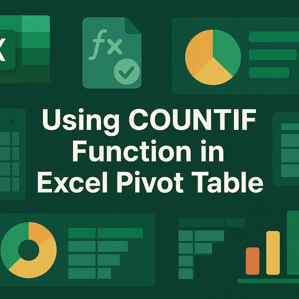 How to Use the COUNTIF Function in an Excel Pivot Table