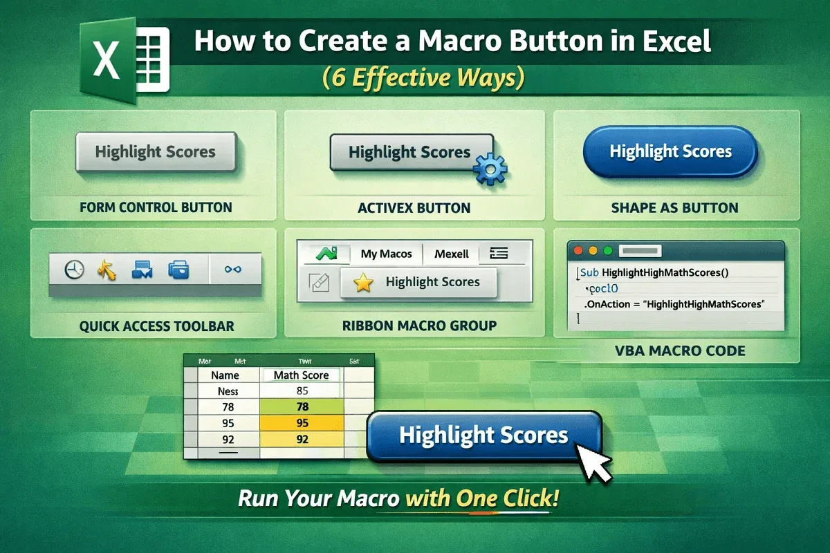 How to Create a Macro Button in Excel (6 Effective Ways)