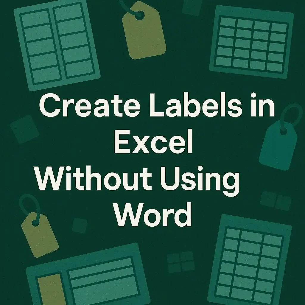 How to Create Labels in Excel Without Using Word