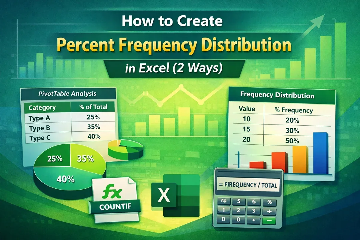 How to Create Percent Frequency Distribution in Excel (2 Ways)