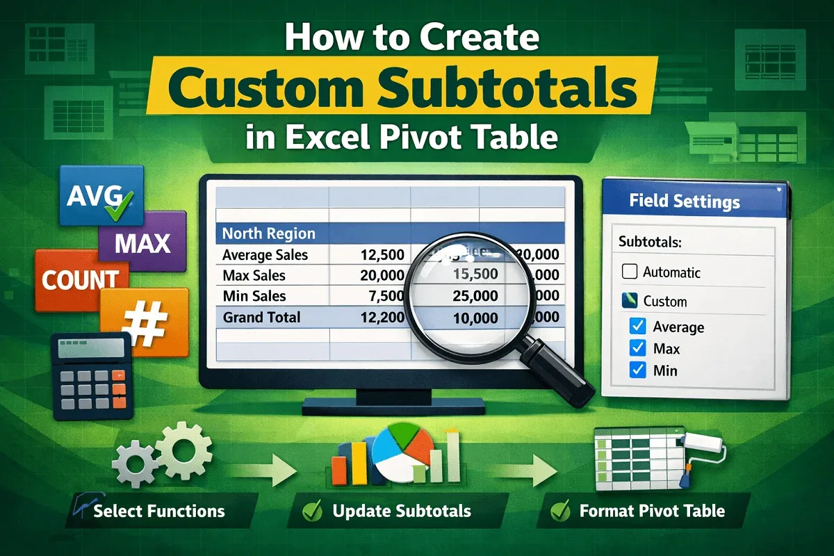 How to Create Custom Subtotals in Excel Pivot Table