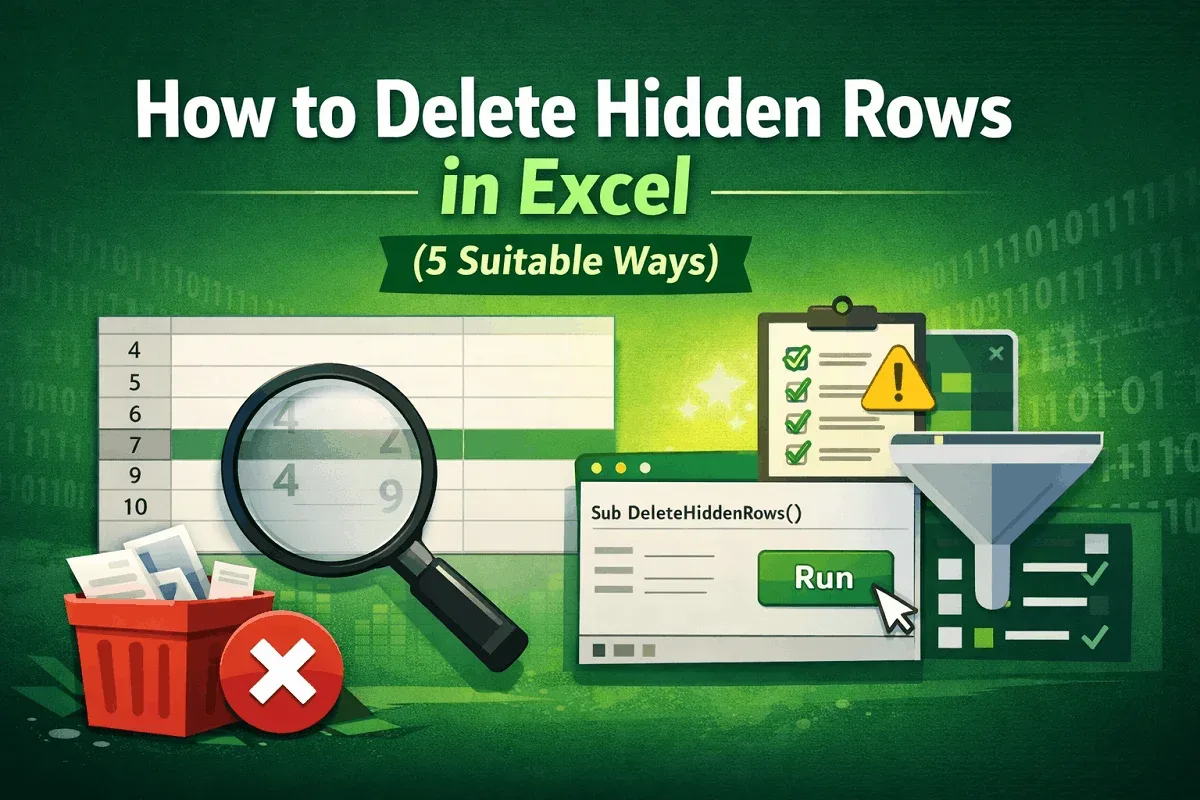 How to Delete Hidden Rows in Excel (5 Suitable Ways)