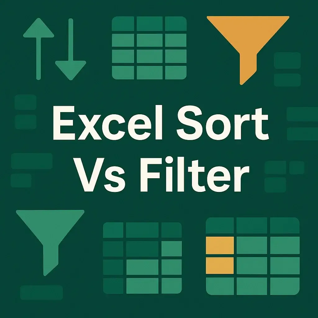 Difference Between Sort and Filter in Excel (with Examples)