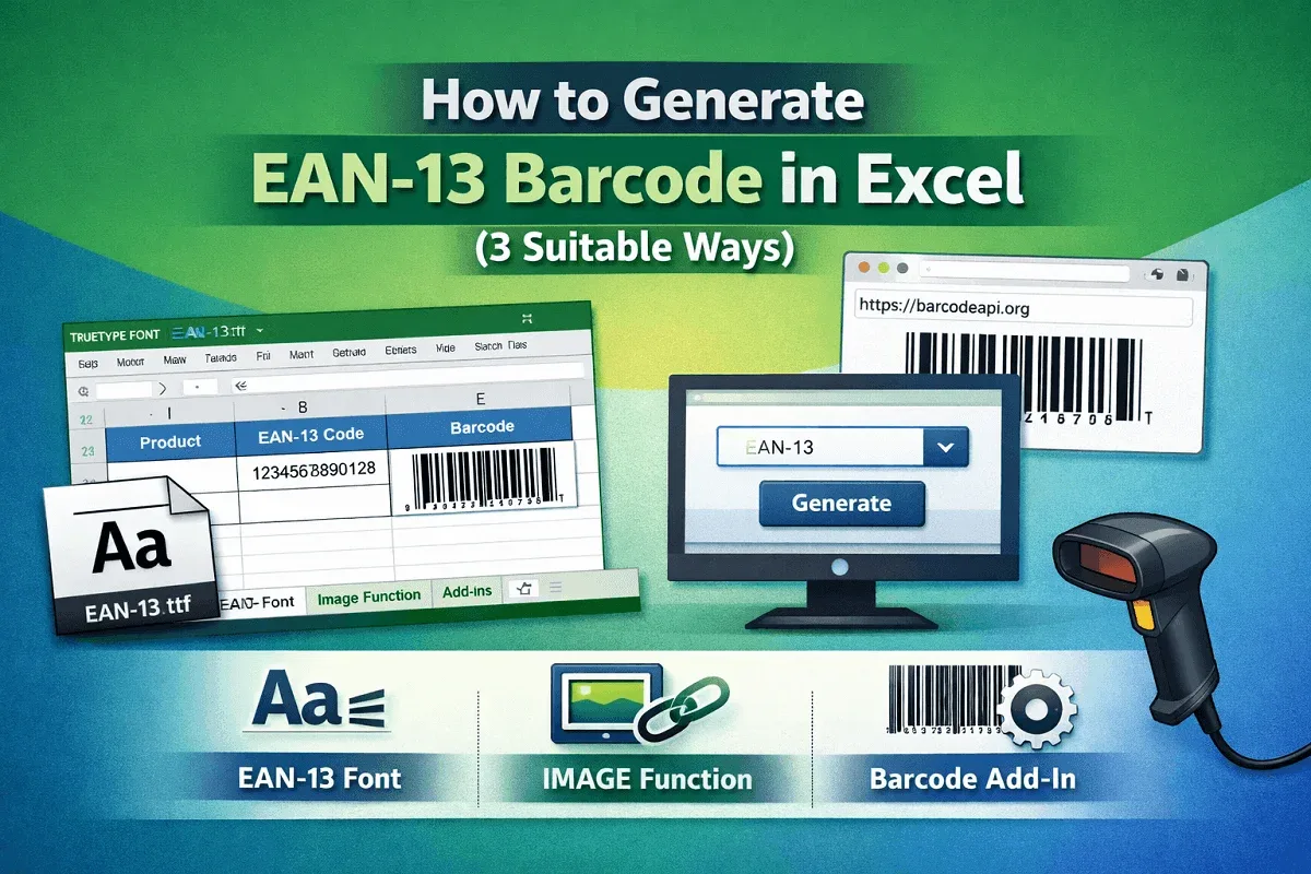 How to Generate EAN-13 Barcode in Excel (3 Suitable Ways)