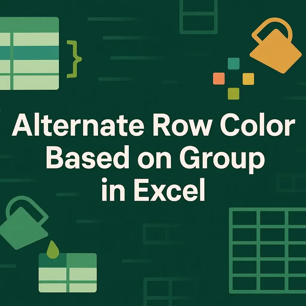 How to Alternate Row Color Based on Group in Excel