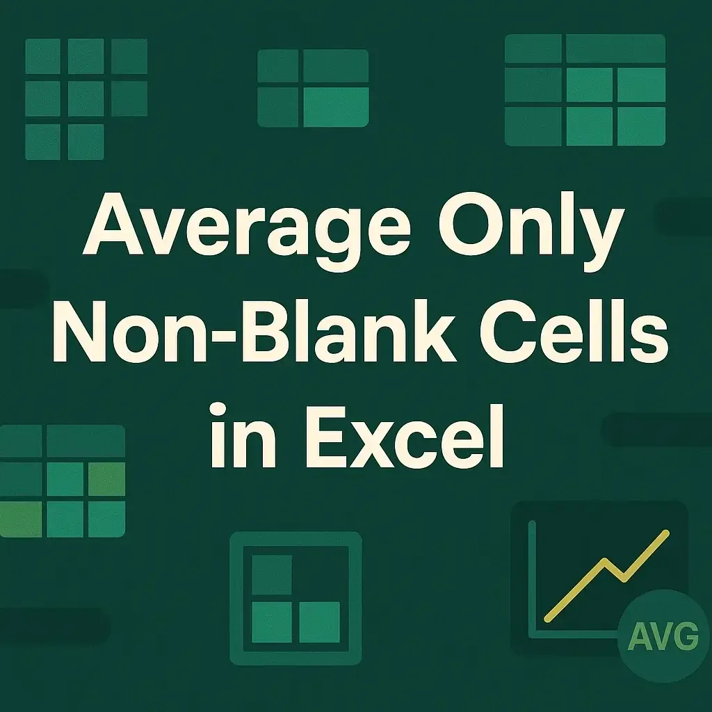 How to Average Only Non-Blank Cells in Excel (6 Easy Ways)