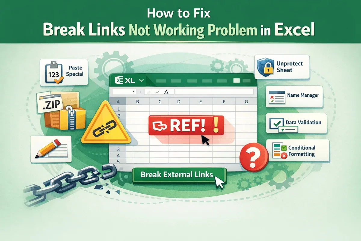 How to Fix Break Links Not Working Problem in Excel