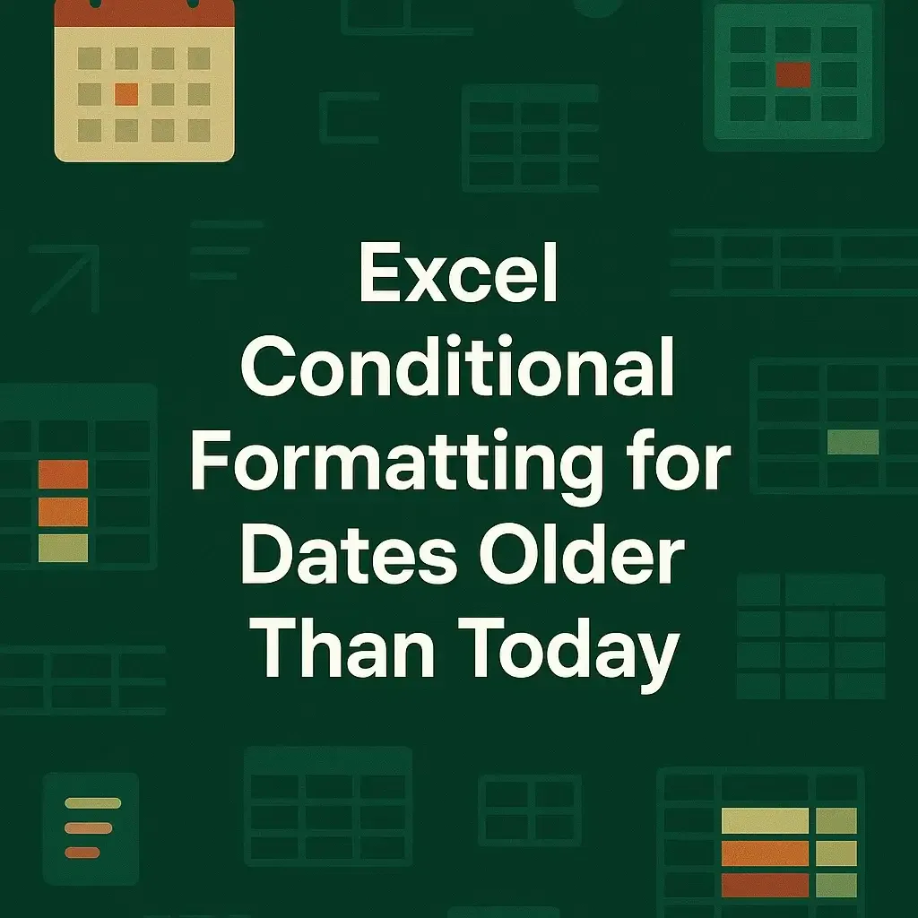 Conditional Formatting for Dates Older Than Today in Excel