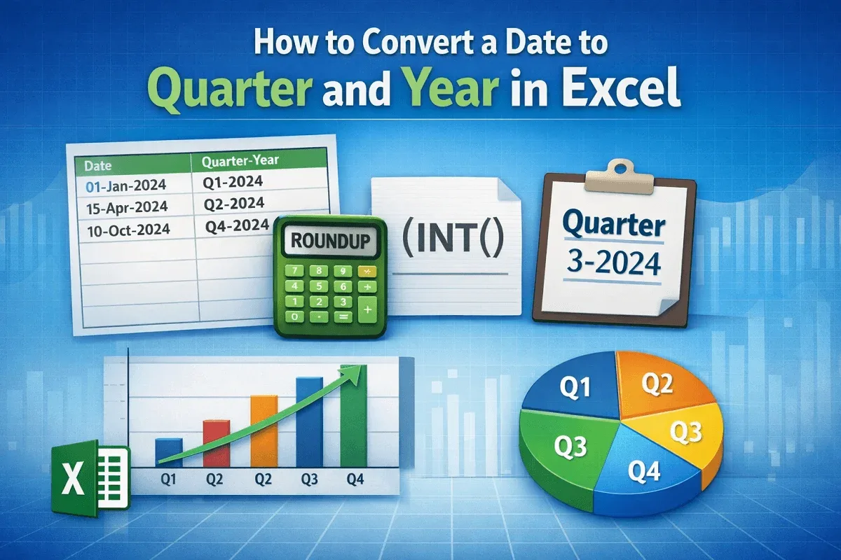 How to Convert a Date to Quarter and Year in Excel