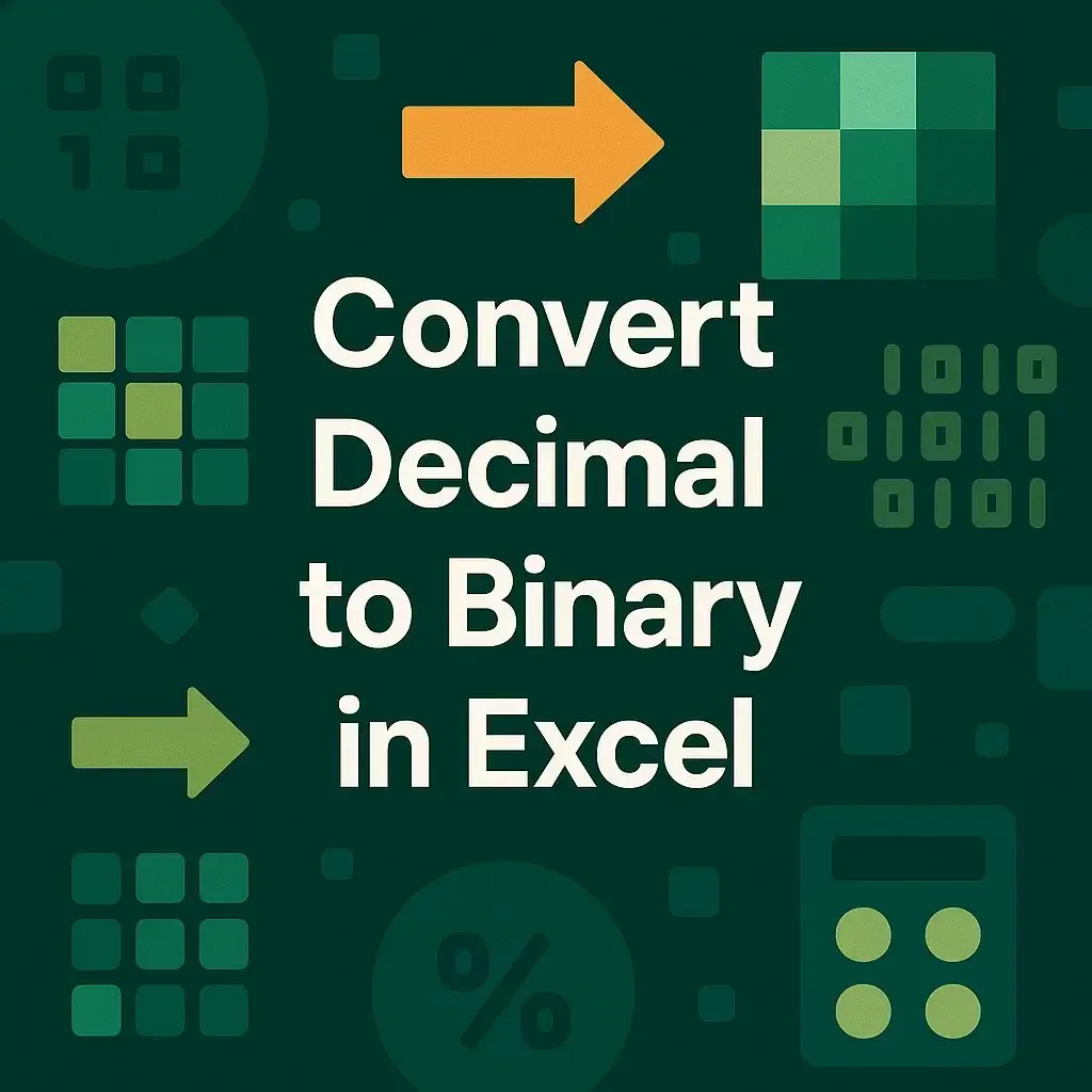 How to Convert Decimal to Binary in Excel (3 Simple Ways)