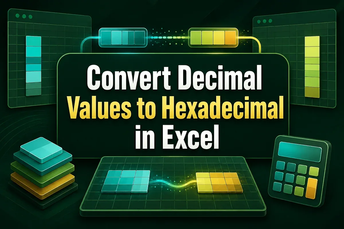 How to Convert Decimal Values to Hexadecimal in Excel