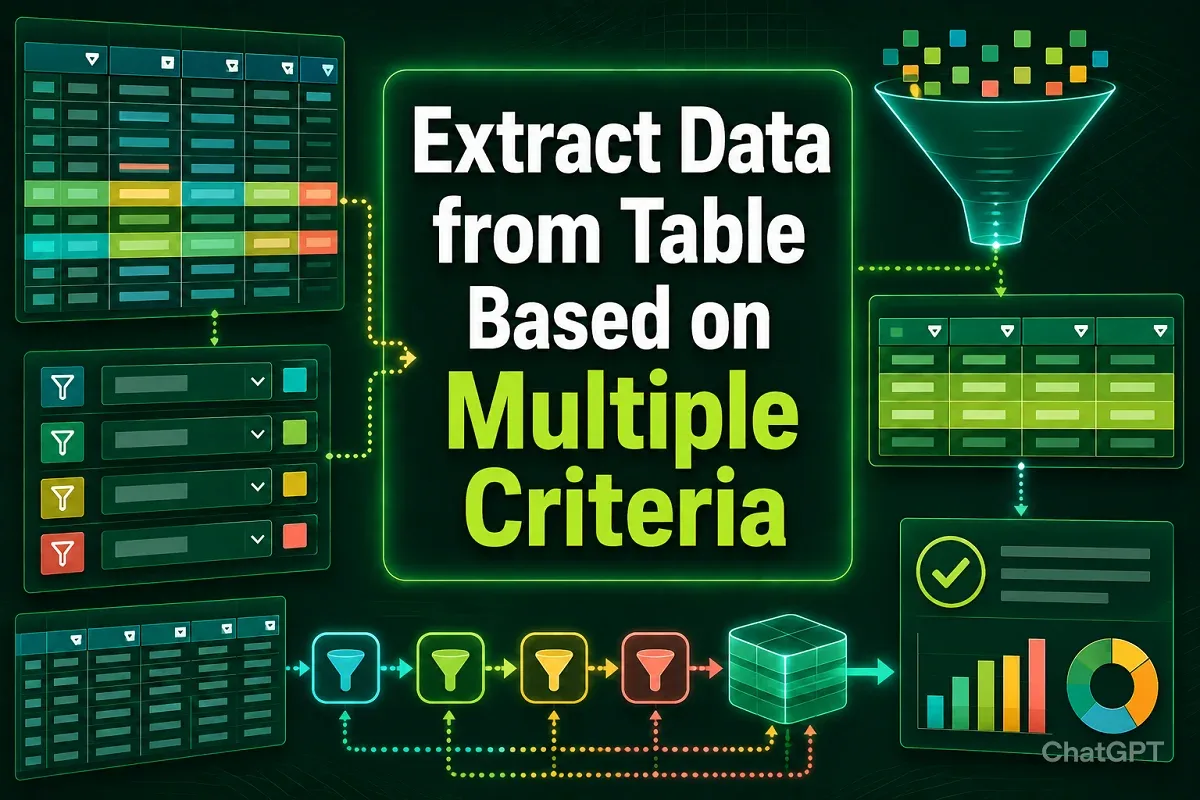 Extract Data from a Table Based on Multiple Criteria in Excel