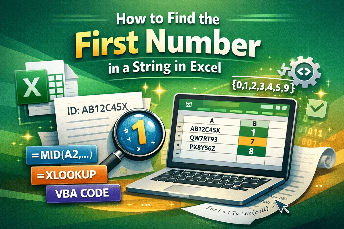 How to Find the First Number in a String in Excel