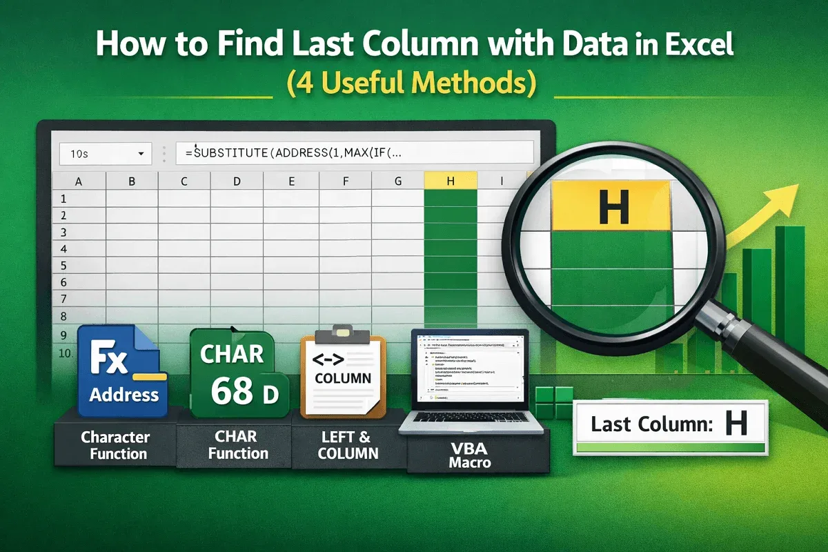 How to Find Last Column with Data in Excel (4 Useful Methods)