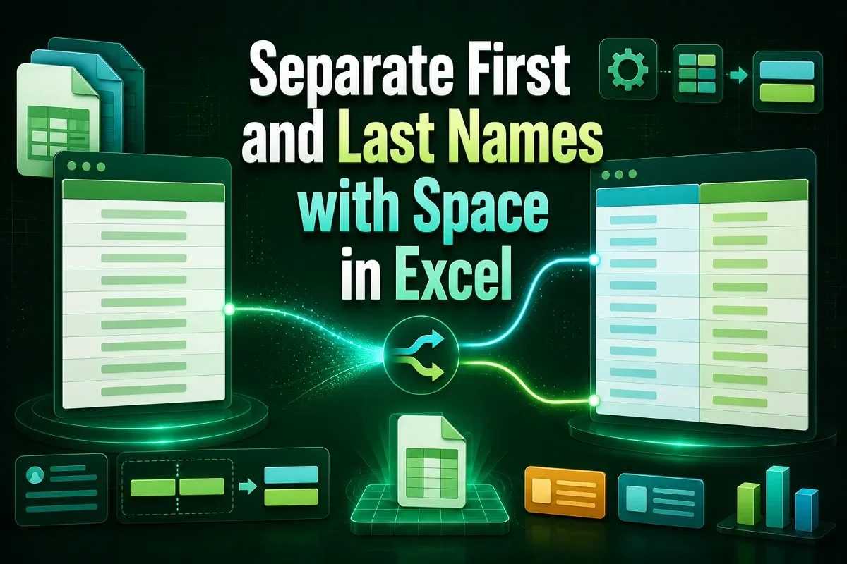 Separate First and Last Names with Space in Excel Formula