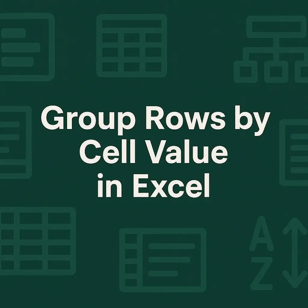 How to Group Rows by Cell Value in Excel (4 Easy Ways)