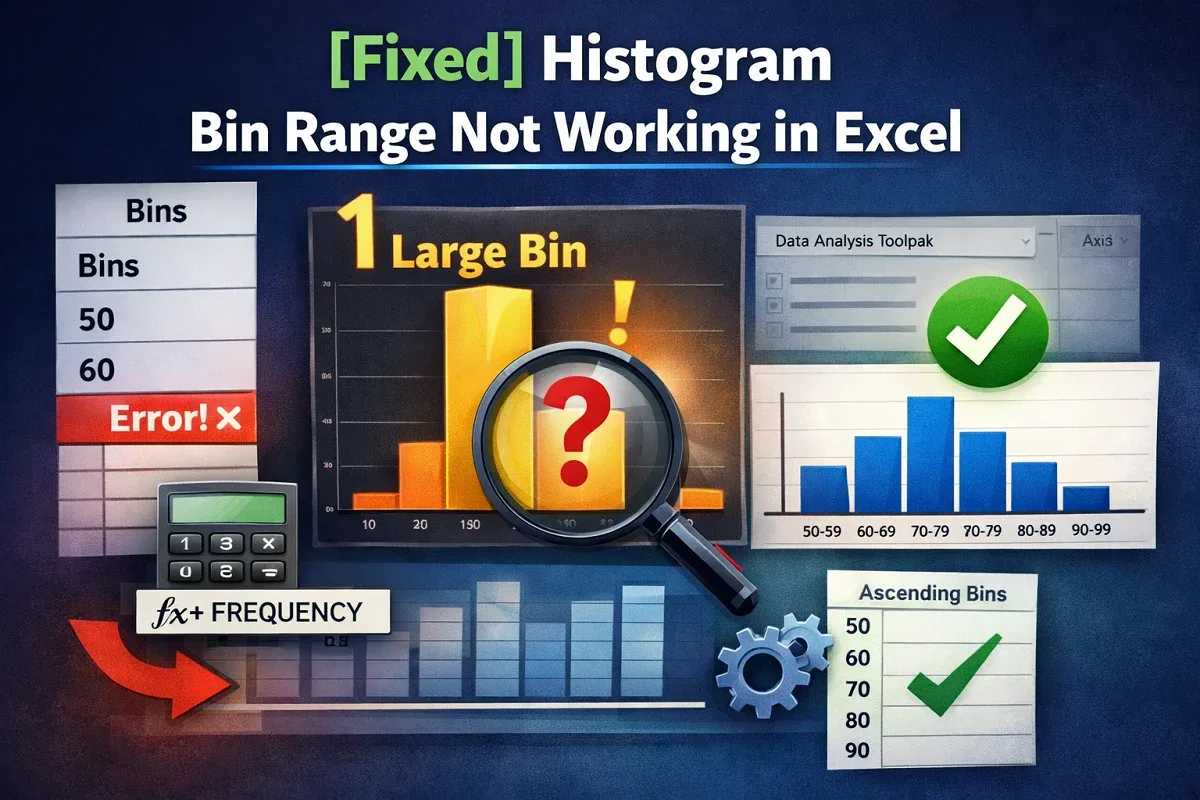 [Fixed] Histogram Bin Range Not Working in Excel