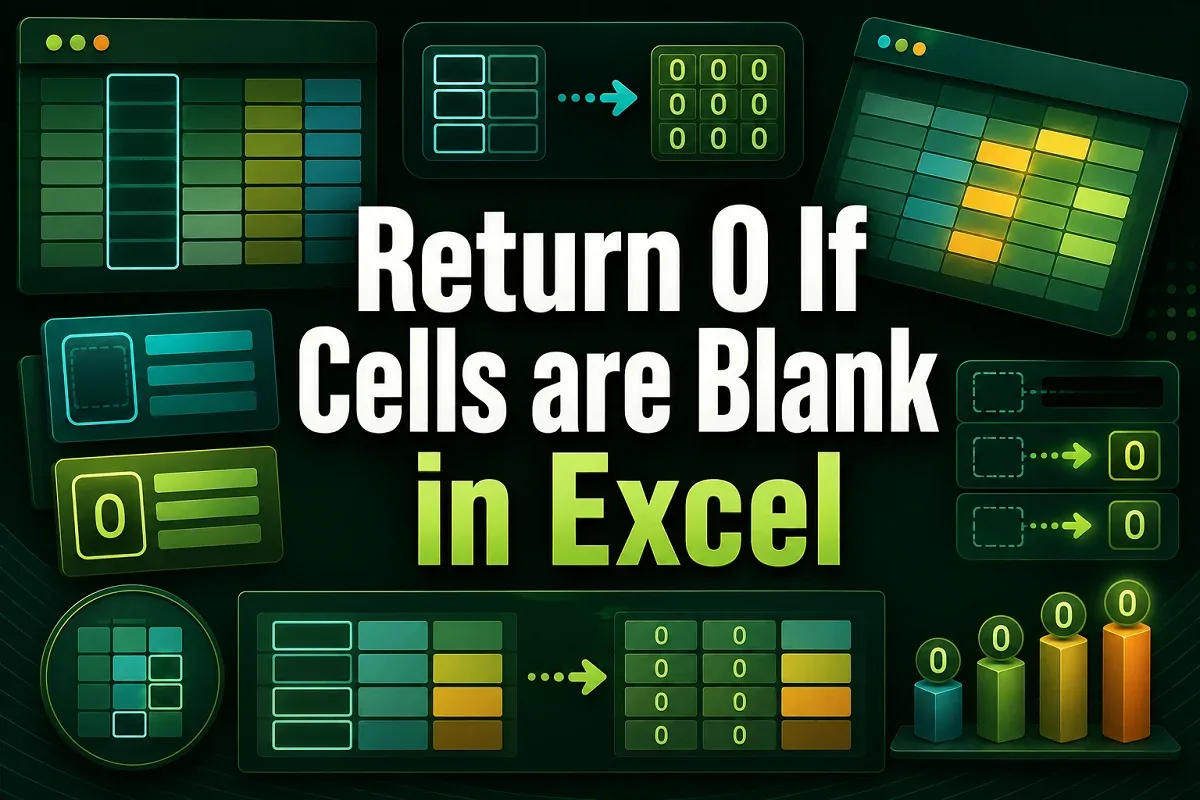 How to Return 0 If Cells are Blank in Excel (3 Useful Formulas)