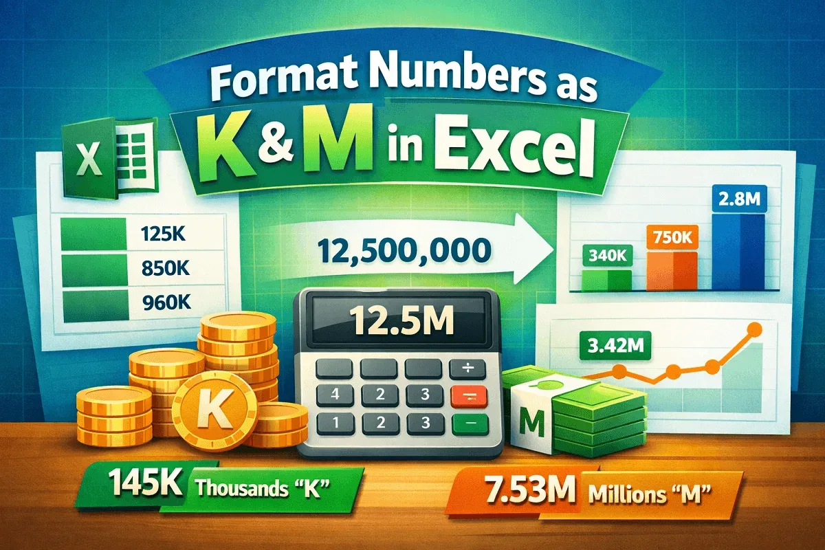 Format Numbers with Thousands (K) & Millions (M) in Excel