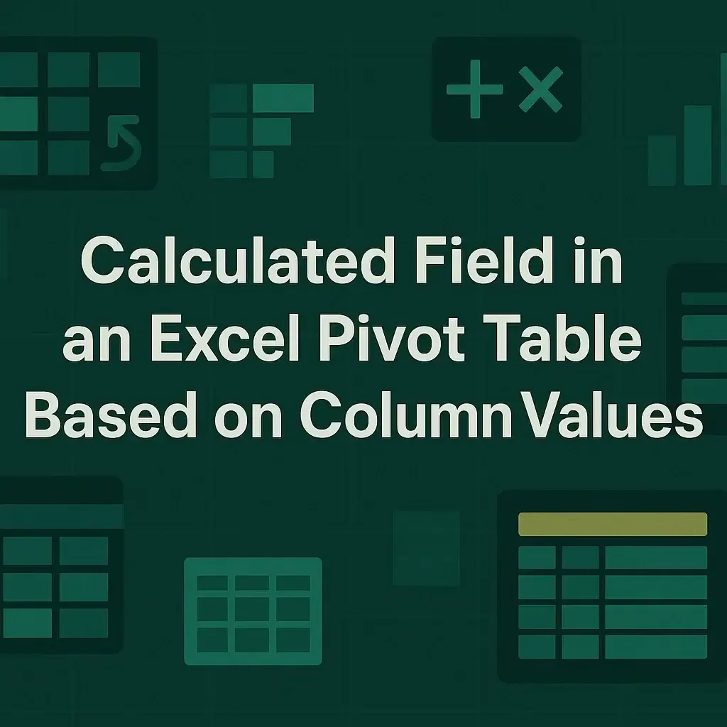 Calculated Field in Excel Pivot Table Based on Column Values