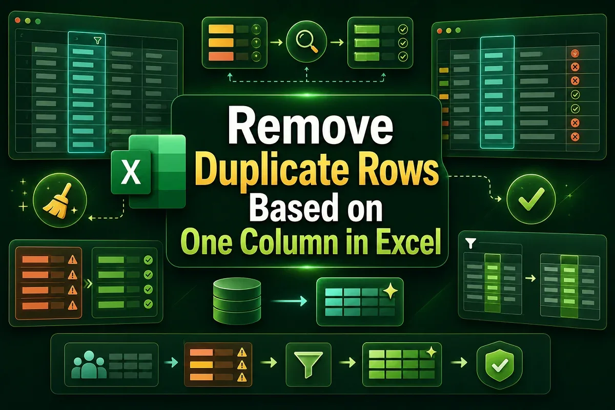How to Remove Duplicate Rows Based on One Column in Excel