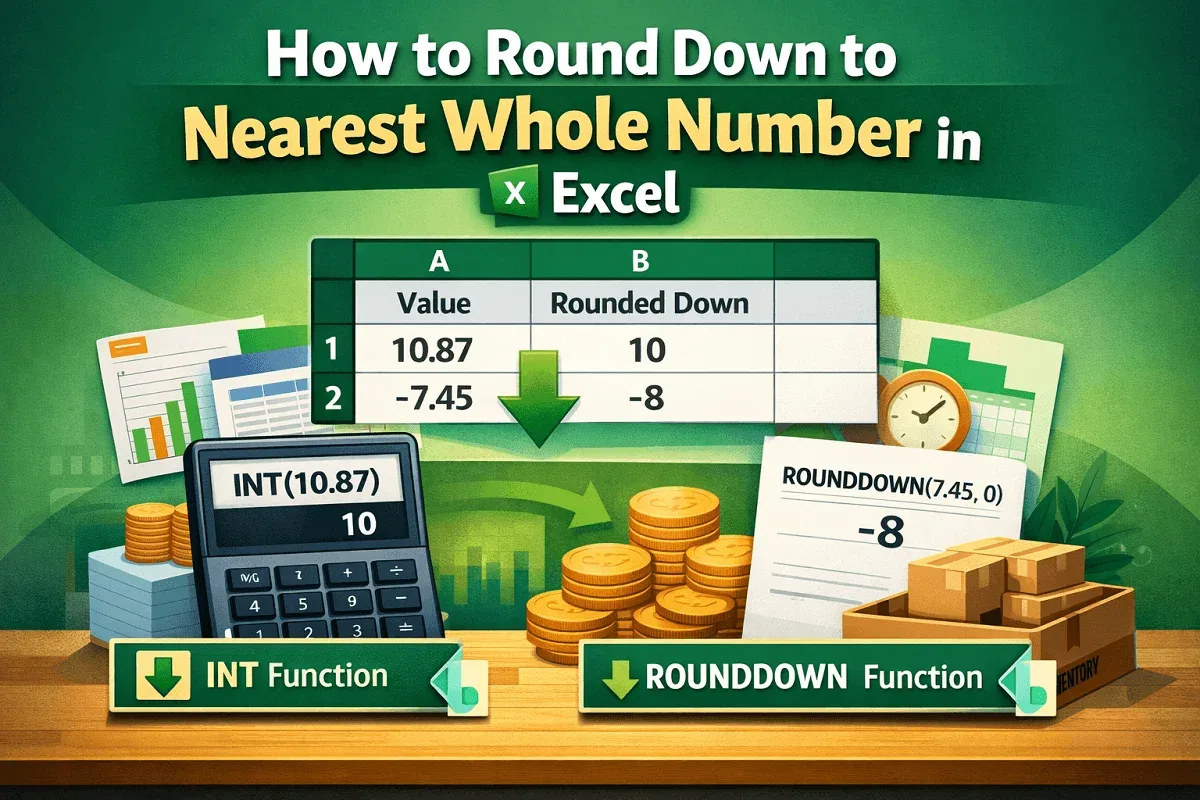 How to Round Down to Nearest Whole Number in Excel