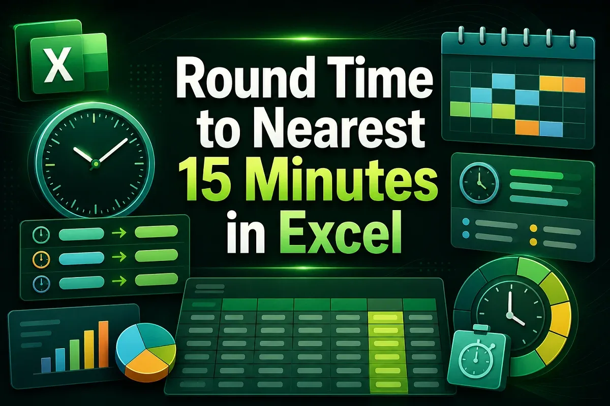 How to Round Time to Nearest 15 Minutes in Excel