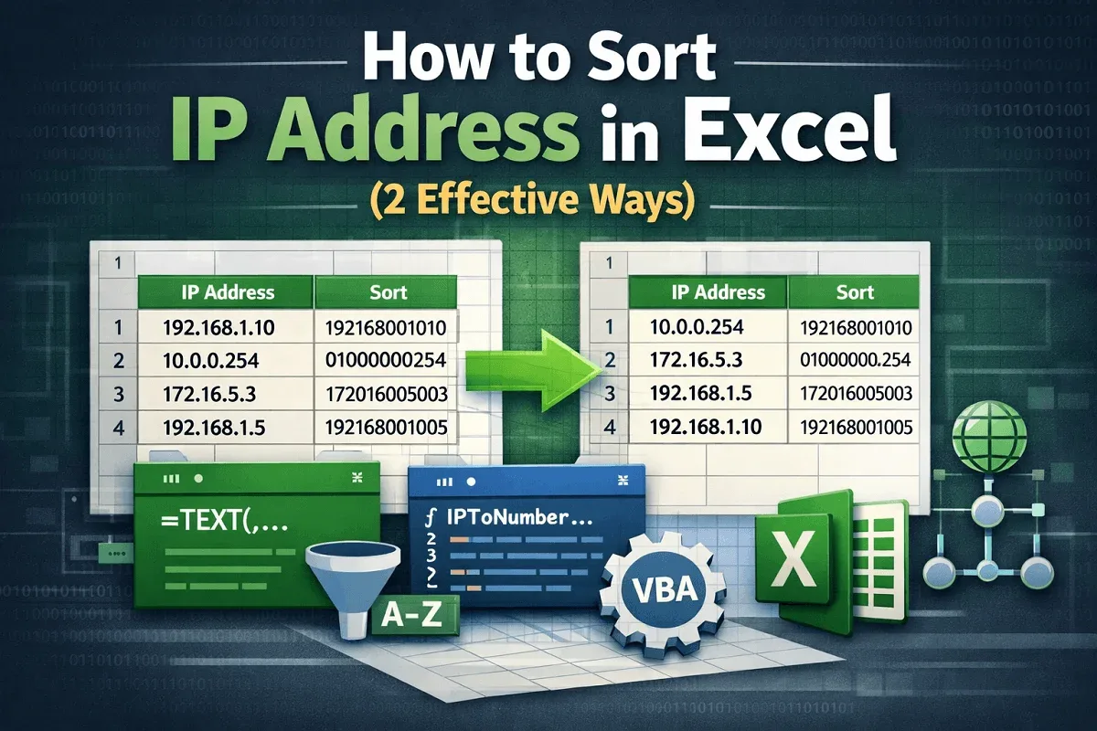 How to Sort IP Address in Excel (2 Effective Ways)