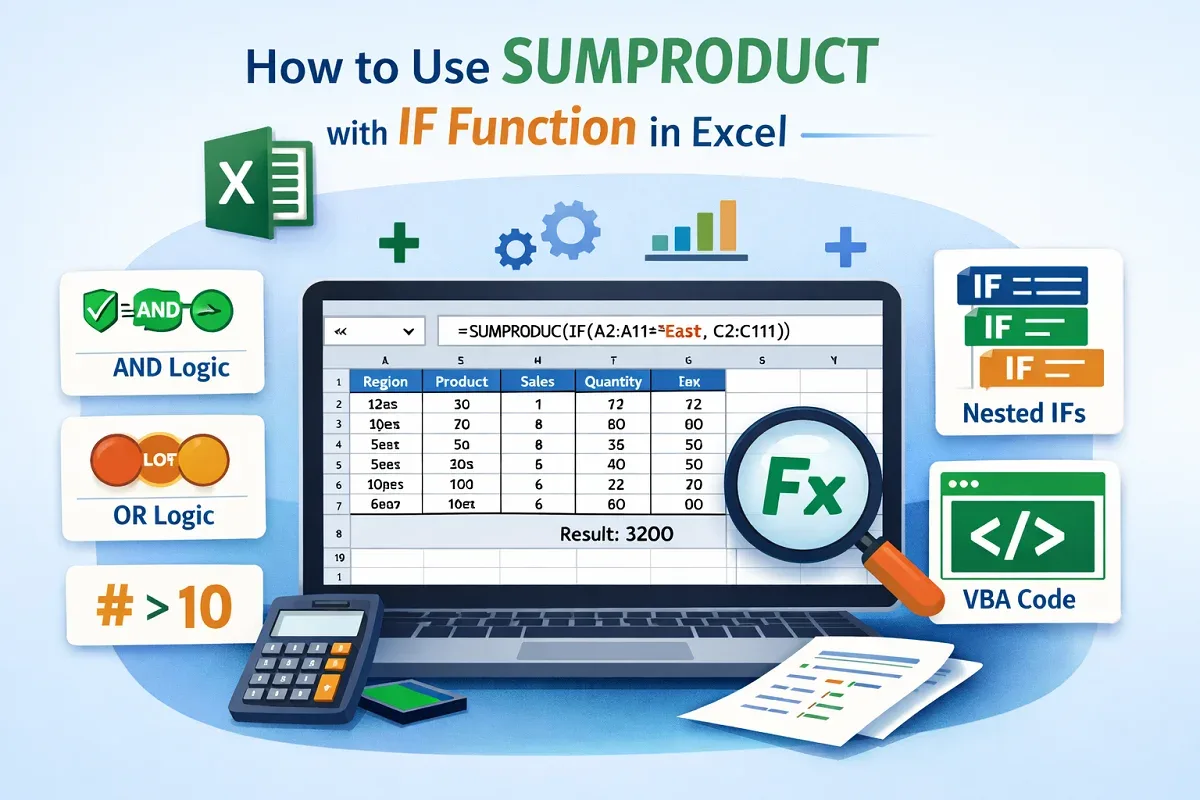 How to Use SUMPRODUCT with IF Function in Excel