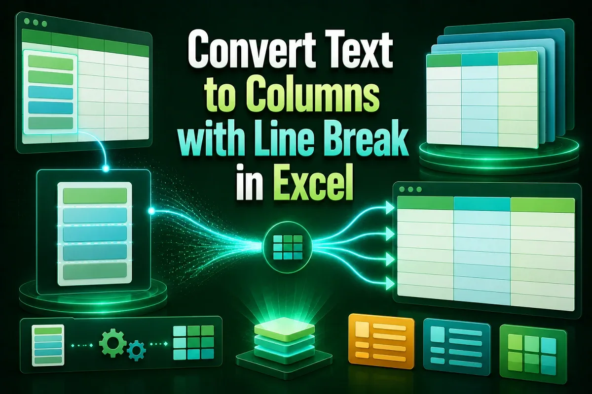 How to Convert Text to Columns with Line Break in Excel
