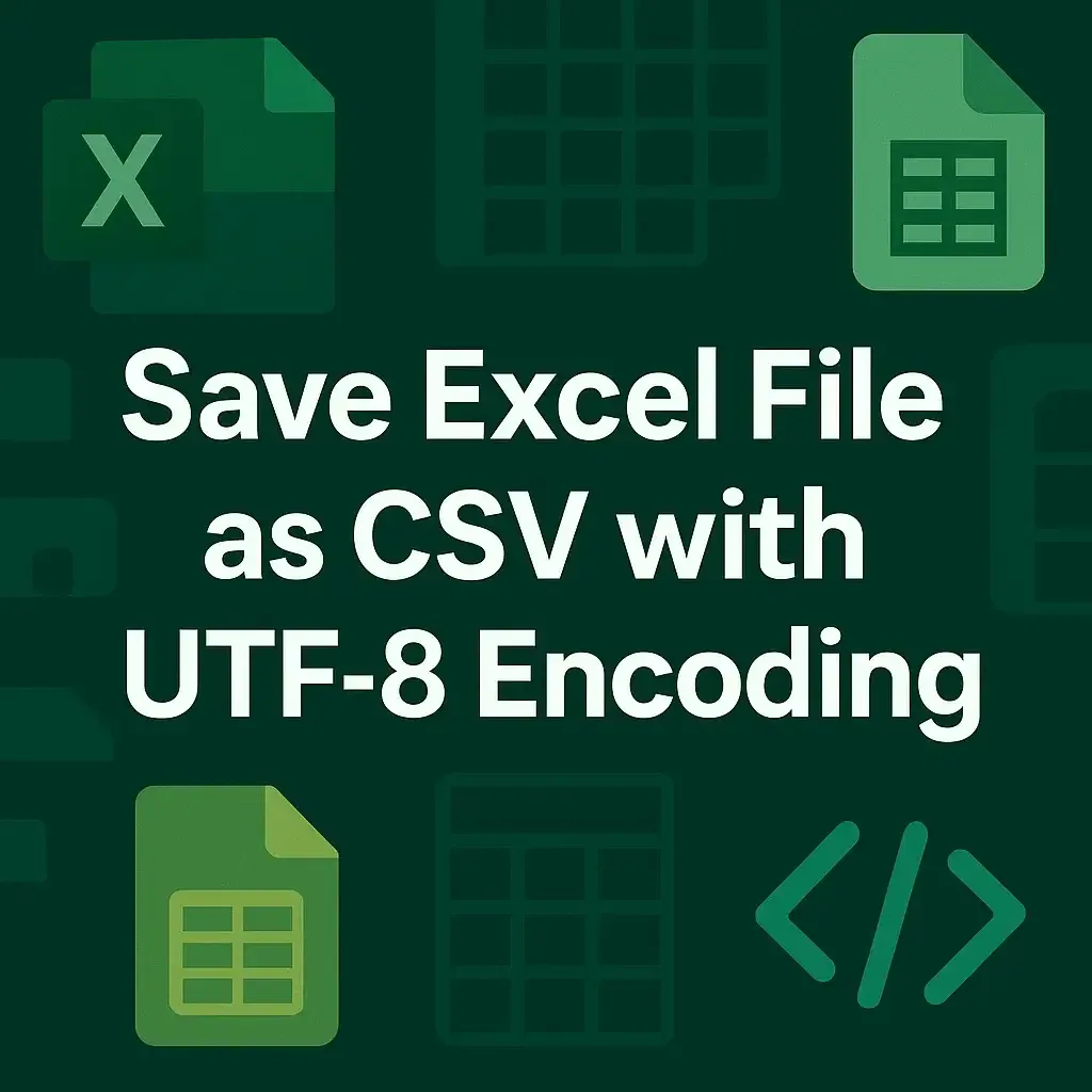 How to Save Excel File as CSV with UTF-8 Encoding (3 Ways)
