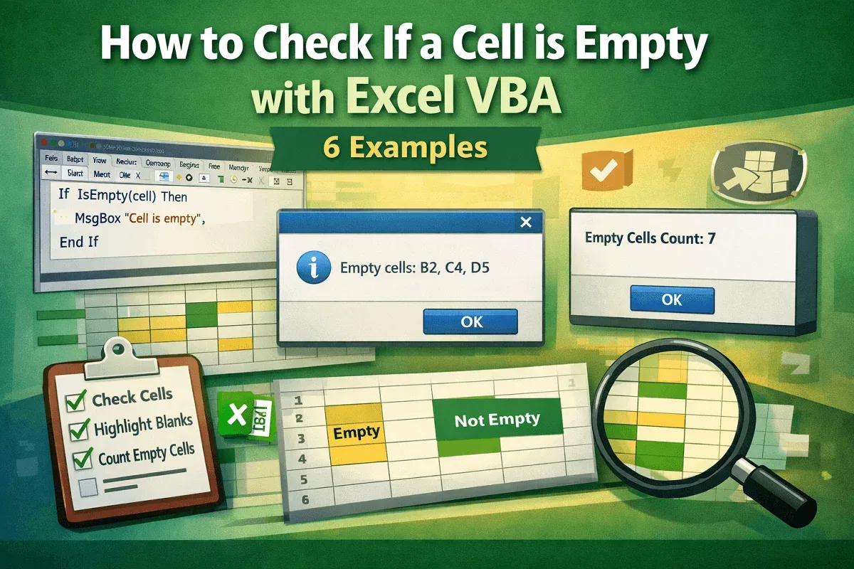 How to Check If a Cell is Empty with Excel VBA (6 Examples)