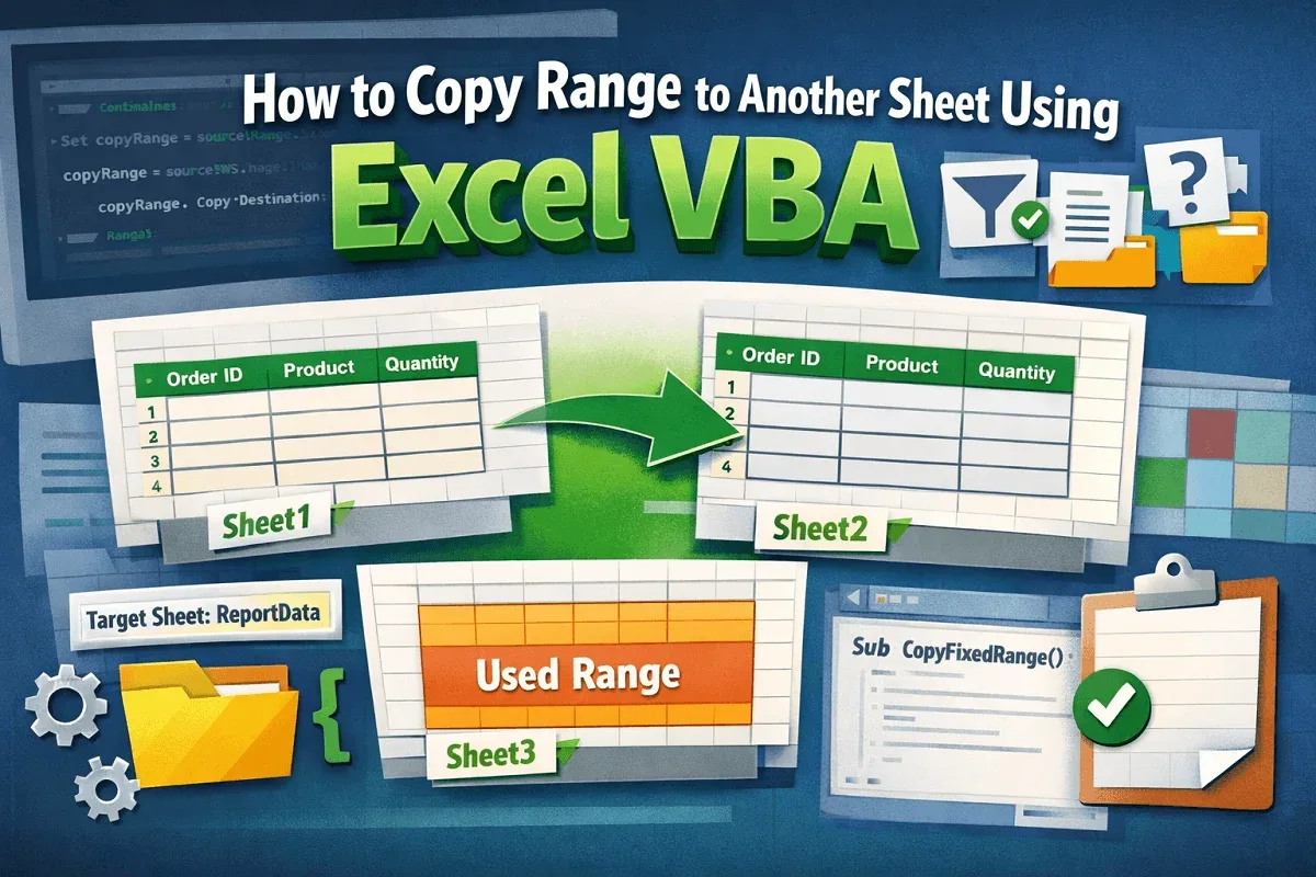 How to Copy Range to Another Sheet Using Excel VBA