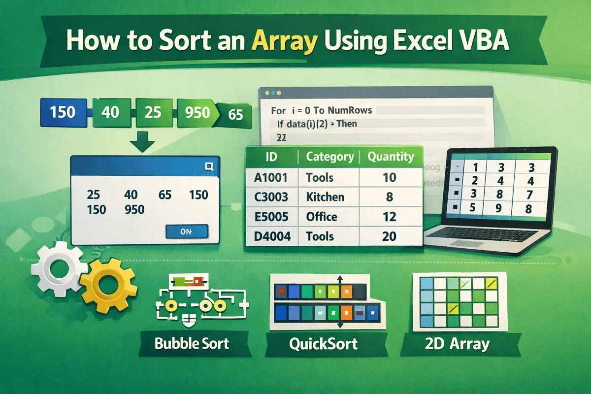 How to Sort an Array Using Excel VBA (4 Different Examples)