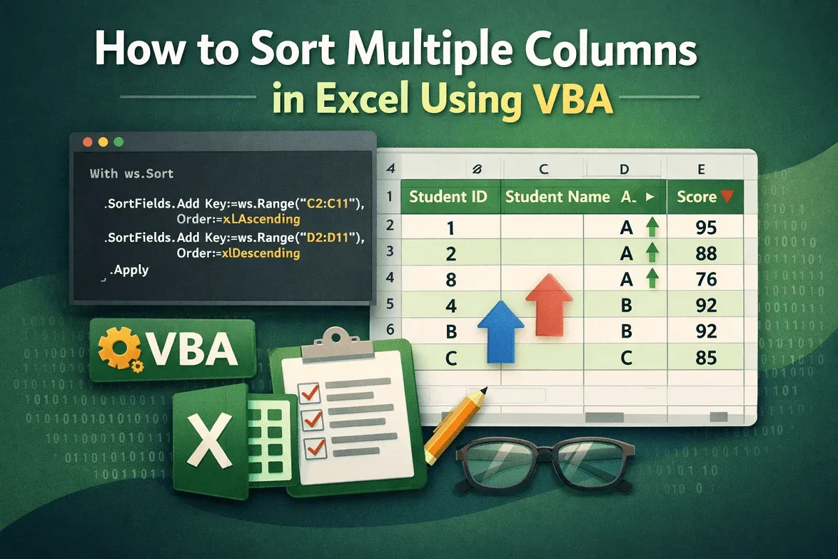 How to Sort Multiple Columns in Excel Using VBA