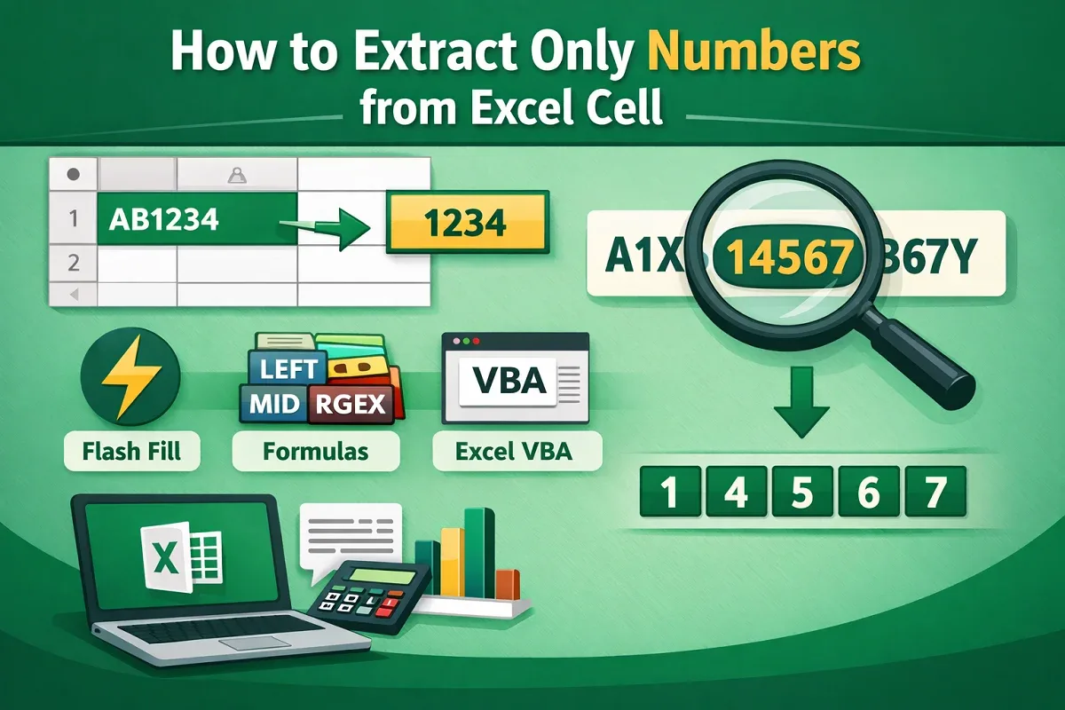 How to Extract Only Numbers from Excel Cell (8 Different Ways)