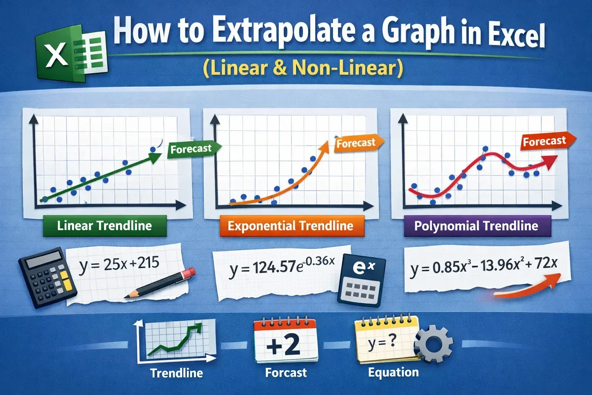 How to Extrapolate a Graph in Excel (Linear & Non-Linear)