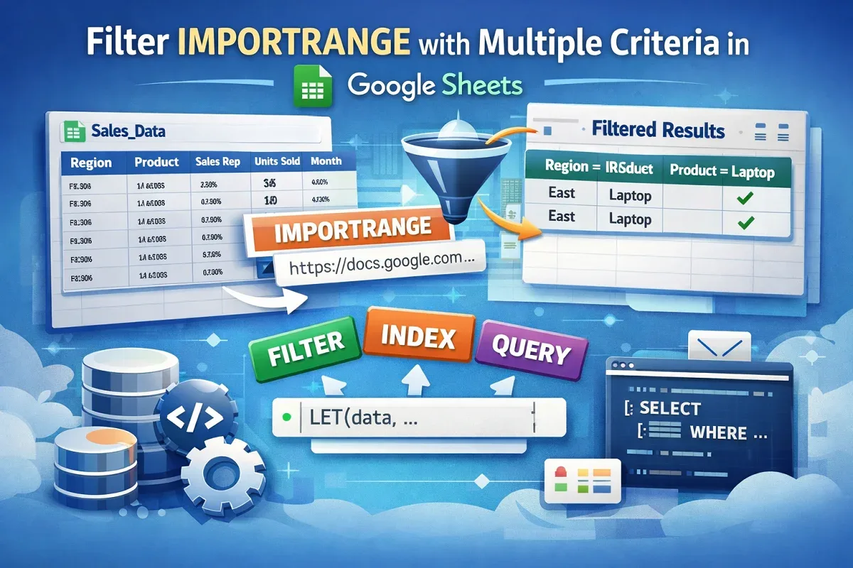 Filter IMPORTRANGE with Multiple Criteria in Google Sheets
